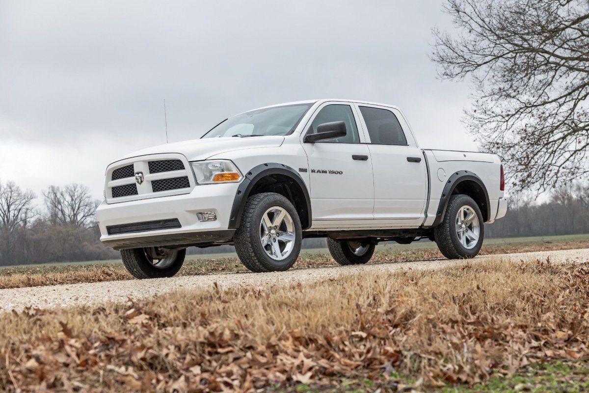 Dodge Ram 1500 Fender Flares - Rough Country - Pocket - GW7 Bright White - '09-'10